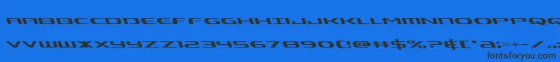 Alphamenleft Font – Black Fonts on Blue Background