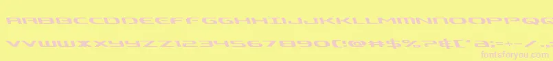 フォントAlphamenleft – ピンクのフォント、黄色の背景