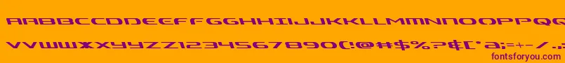 Alphamenleft-fontti – violetit fontit oranssilla taustalla