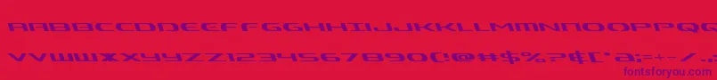 Alphamenleft Font – Purple Fonts on Red Background