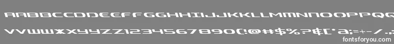 フォントAlphamenleft – 灰色の背景に白い文字