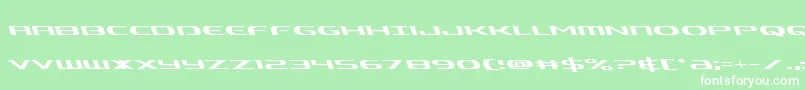 Alphamenleft Font – White Fonts on Green Background