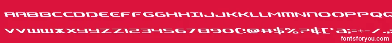 フォントAlphamenleft – 赤い背景に白い文字