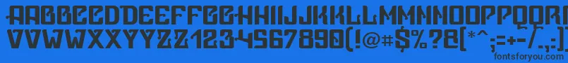 Vicep Font – Black Fonts on Blue Background