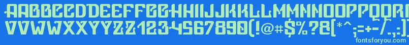 Vicep Font – Green Fonts on Blue Background