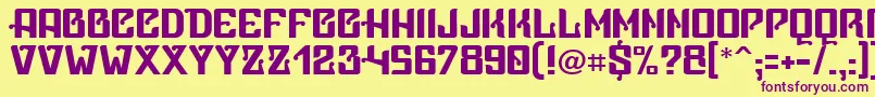 Vicep Font – Purple Fonts on Yellow Background