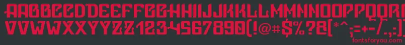 Vicep Font – Red Fonts on Black Background