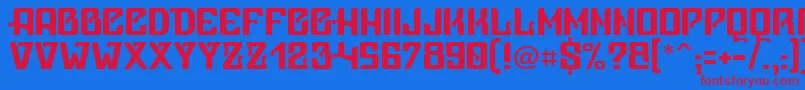 Vicep Font – Red Fonts on Blue Background