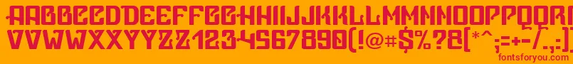 Vicep Font – Red Fonts on Orange Background