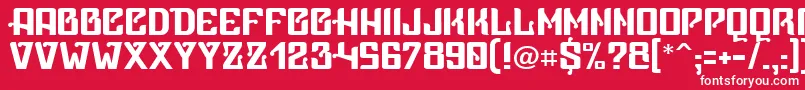 Vicep Font – White Fonts on Red Background