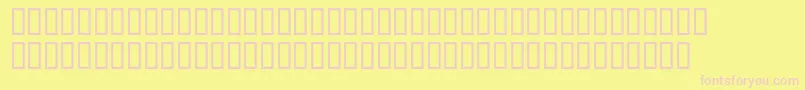 McsAbhaBrokOut-fontti – vaaleanpunaiset fontit keltaisella taustalla