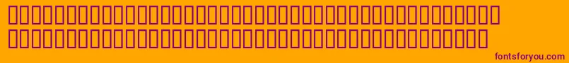 McsAbhaBrokOut Font – Purple Fonts on Orange Background