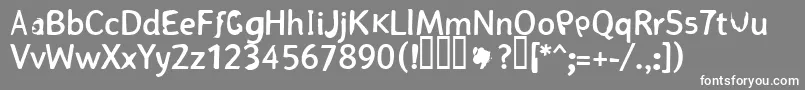 フォントRГ¶vpГҐle – 灰色の背景に白い文字