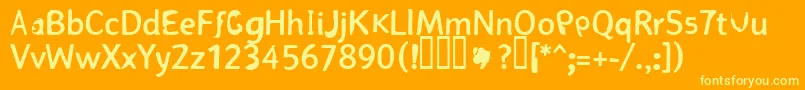 RГ¶vpГҐle Font – Yellow Fonts on Orange Background