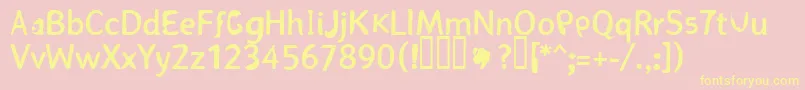 RГ¶vpГҐle Font – Yellow Fonts on Pink Background
