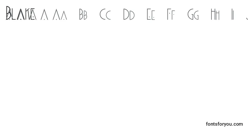 Blakeフォント–アルファベット、数字、特殊文字