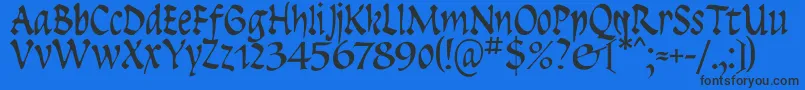 Insula ffy Font – Black Fonts on Blue Background