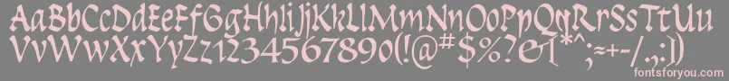 Insula ffy Font – Pink Fonts on Gray Background