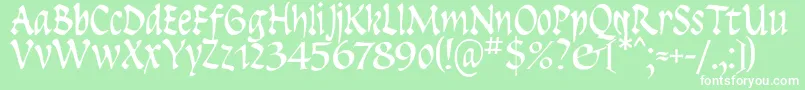 Insula ffy-Schriftart – Weiße Schriften auf grünem Hintergrund