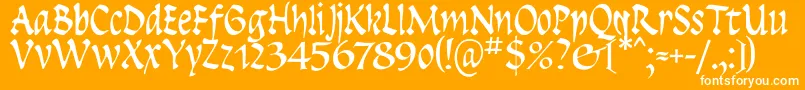 Insula ffy Font – White Fonts on Orange Background