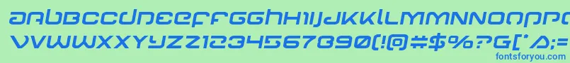 Gunrunnersemital Font – Blue Fonts on Green Background