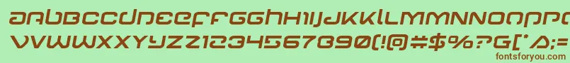 Gunrunnersemital Font – Brown Fonts on Green Background