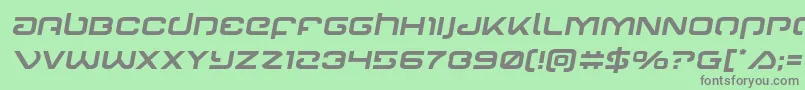 フォントGunrunnersemital – 緑の背景に灰色の文字