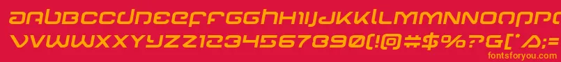 Gunrunnersemital Font – Orange Fonts on Red Background