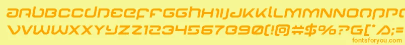 Gunrunnersemital Font – Orange Fonts on Yellow Background