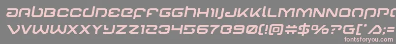 Gunrunnersemital-Schriftart – Rosa Schriften auf grauem Hintergrund