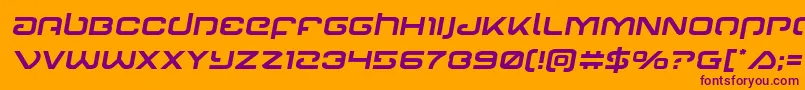 Gunrunnersemital Font – Purple Fonts on Orange Background