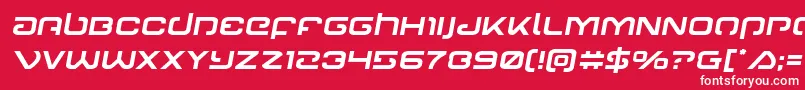 フォントGunrunnersemital – 赤い背景に白い文字