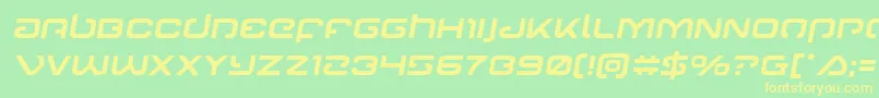 Gunrunnersemital Font – Yellow Fonts on Green Background