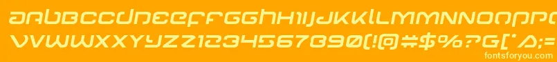 Gunrunnersemital Font – Yellow Fonts on Orange Background