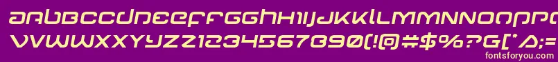 Gunrunnersemital Font – Yellow Fonts on Purple Background