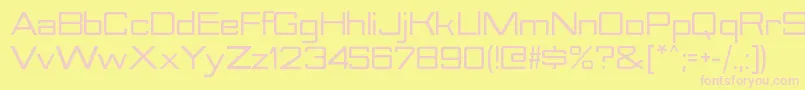 NesobriteseBold Font – Pink Fonts on Yellow Background