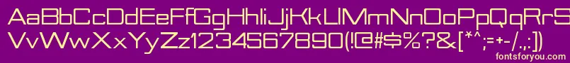 NesobriteseBold Font – Yellow Fonts on Purple Background