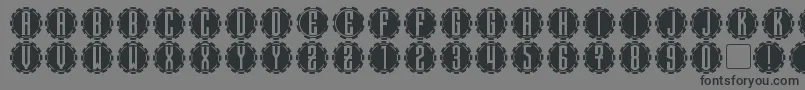 SteamcogCaps Font – Black Fonts on Gray Background