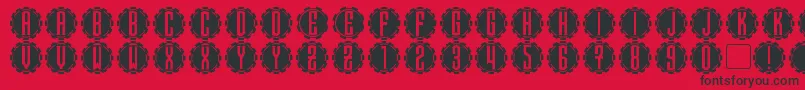 Шрифт SteamcogCaps – чёрные шрифты на красном фоне