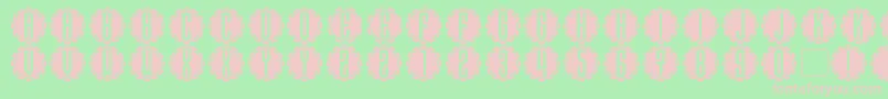 SteamcogCaps Font – Pink Fonts on Green Background