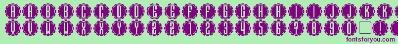 SteamcogCaps Font – Purple Fonts on Green Background