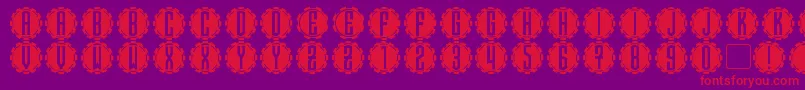 SteamcogCaps Font – Red Fonts on Purple Background