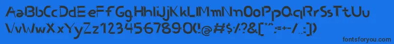 BcsBenwood Font – Black Fonts on Blue Background