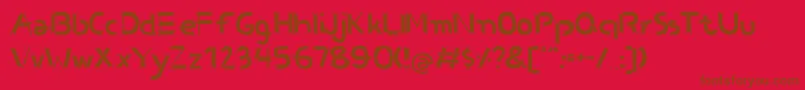 BcsBenwood Font – Brown Fonts on Red Background