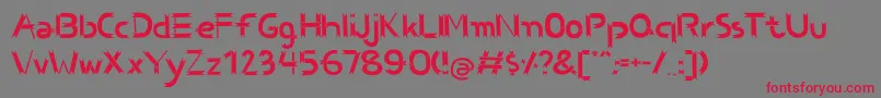 BcsBenwood Font – Red Fonts on Gray Background