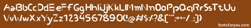 BcsBenwood Font – White Fonts on Brown Background