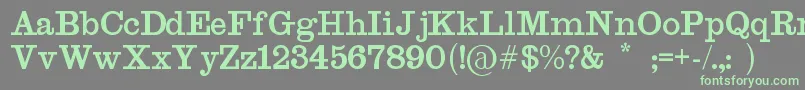 Antique526 Font – Green Fonts on Gray Background