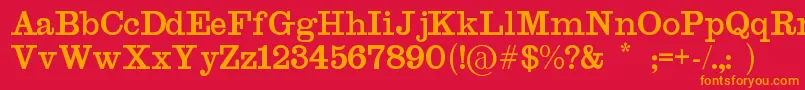 Antique526 Font – Orange Fonts on Red Background