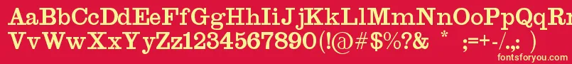 Antique526 Font – Yellow Fonts on Red Background