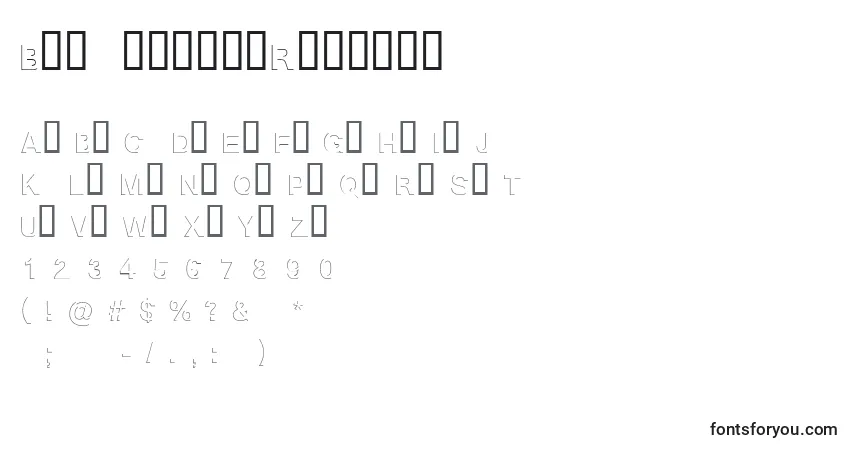 Schriftart BlockshadowRegular – Alphabet, Zahlen, spezielle Symbole